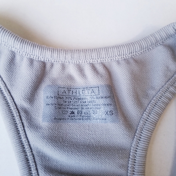 🌸 Athleta | Stripe Neon‎ Grey Tank XS - Picture 5 of 7